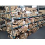 LOT - 8' SHELF UNIT W/ CONTENTS OF APPLIANCE REPLACEMENT PARTS