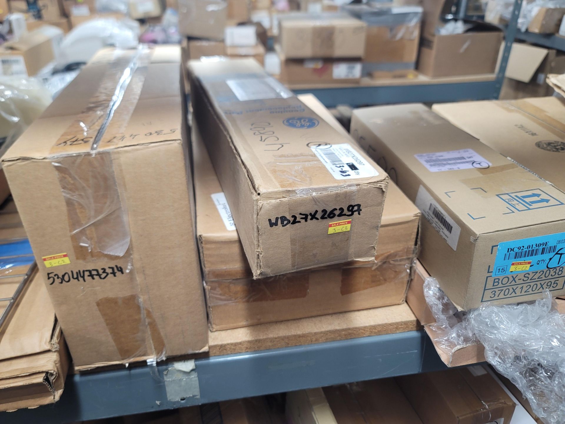 LOT - 8' SHELF UNIT W/ CONTENTS OF APPLIANCE REPLACEMENT PARTS - Image 8 of 19