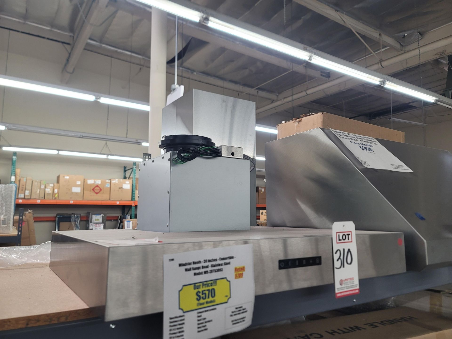 WINDSTER 30" CONVERTIBLE WALL RANGE HOOD, MODEL WS-28TB30SS