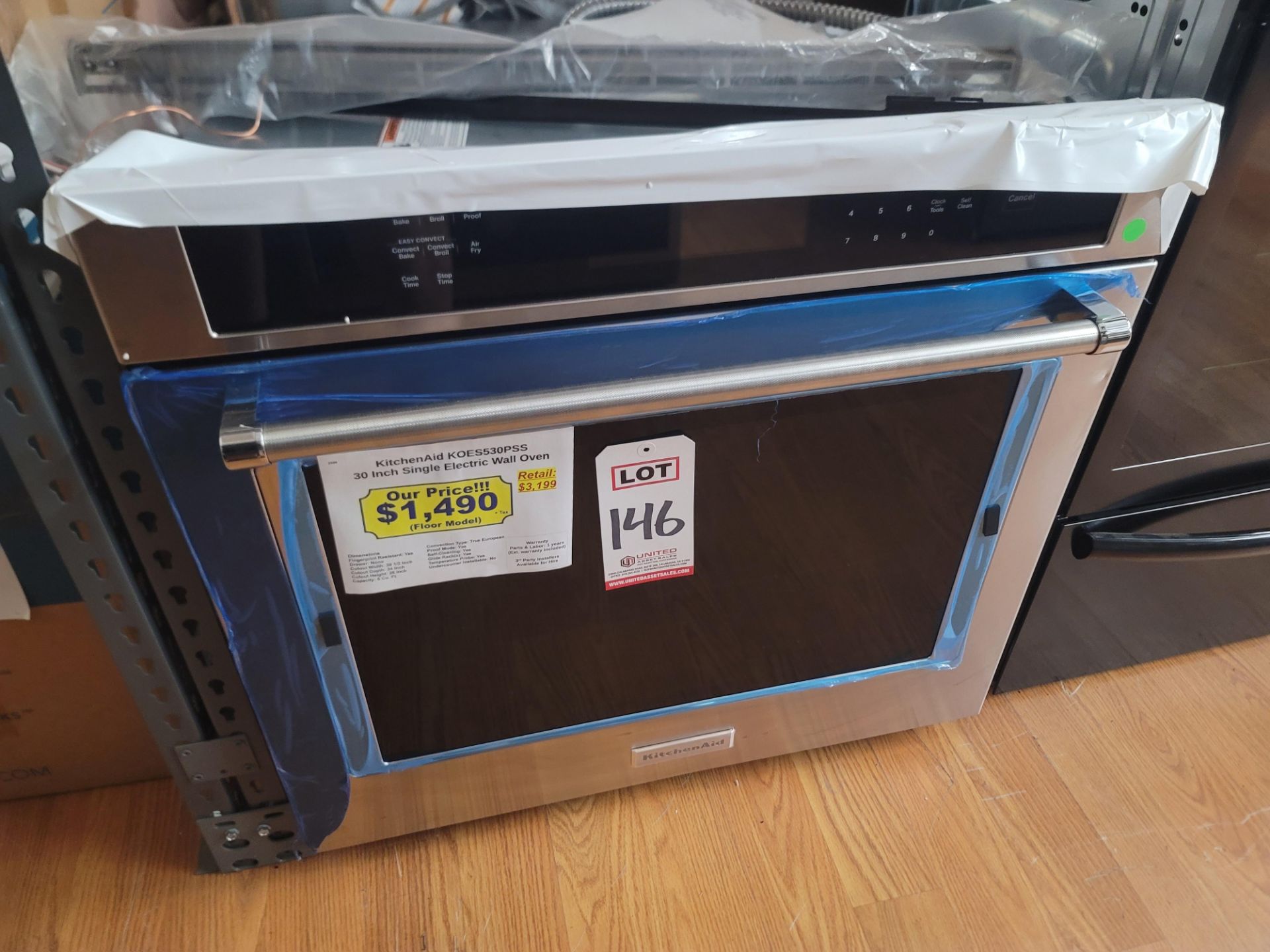 KITCHENAID 30" SINGLE CONVECTION ELECTRIC WALL OVEN W/ 5.0 CU. FT. CAPACITY IN STAINLESS STEEL,