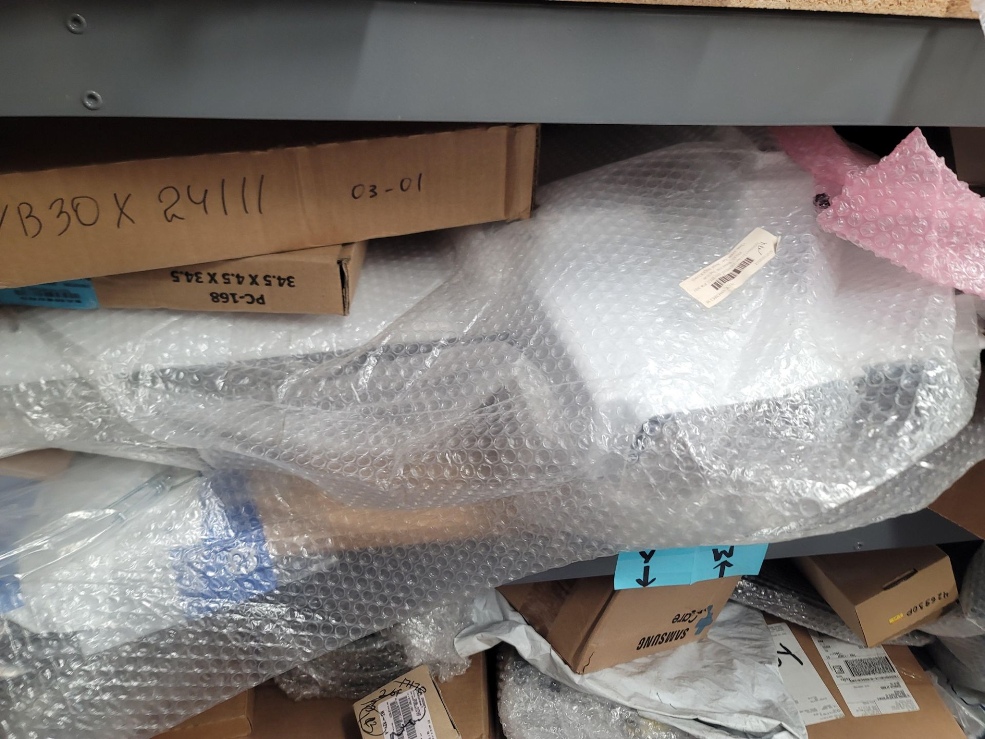 LOT - 8' SHELF UNIT W/ CONTENTS OF APPLIANCE REPLACEMENT PARTS - Image 11 of 16