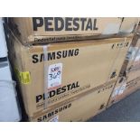 SAMSUNG 27" LAUNDRY PEDESTAL W/ 14.2" HT, IN BLACK STAINLESS STEEL, MODEL WE402NV, IN ORIGINAL