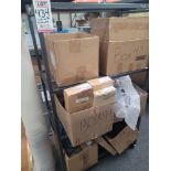 LOT - ROLLING SHELF UNIT, 36" X 20" X 62" HT, W/ CONTENTS OF APPLIANCE REPLACEMENT PARTS