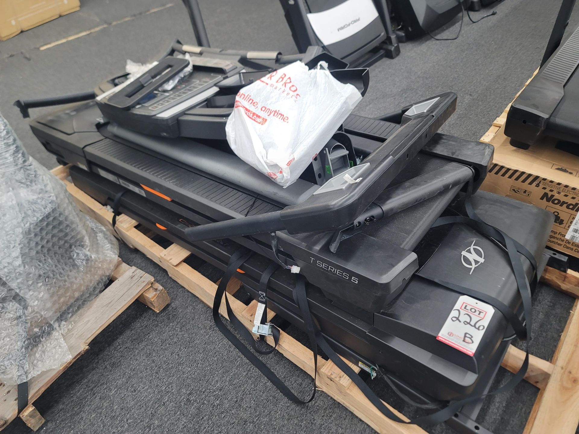 LOT - PALLET OF NORDIC TRACK TREADMILL PARTS OR UNITS