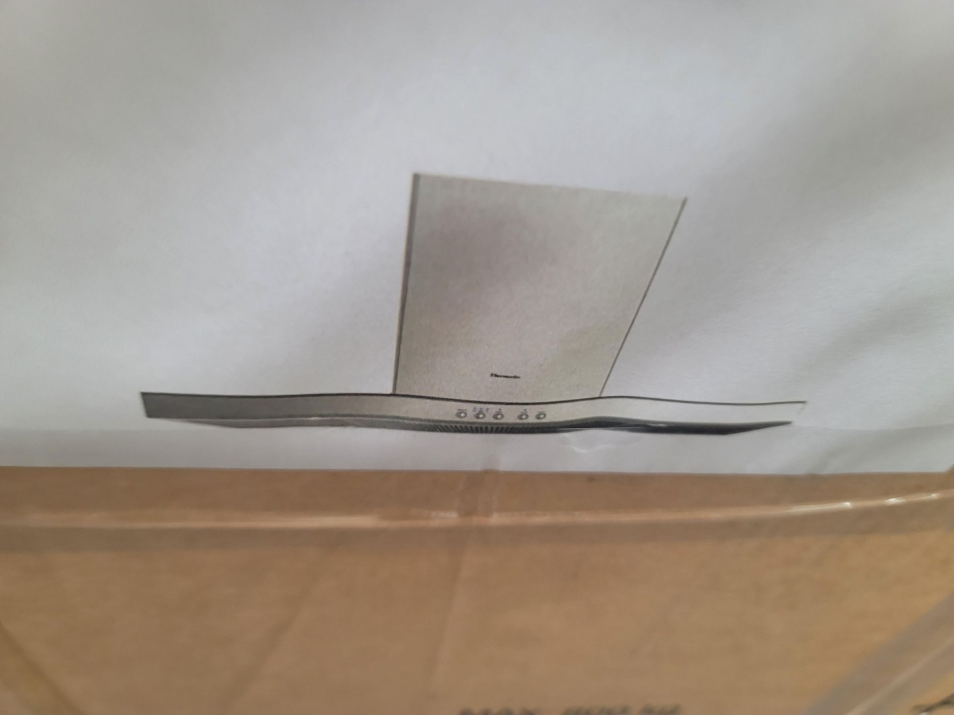 THERMADOR LOW PROFILE ISLAND MOUNT CHIMNEY RANGE HOOD, MODEL HPIN42HS, IN ORIGINAL CARTON - Image 3 of 3