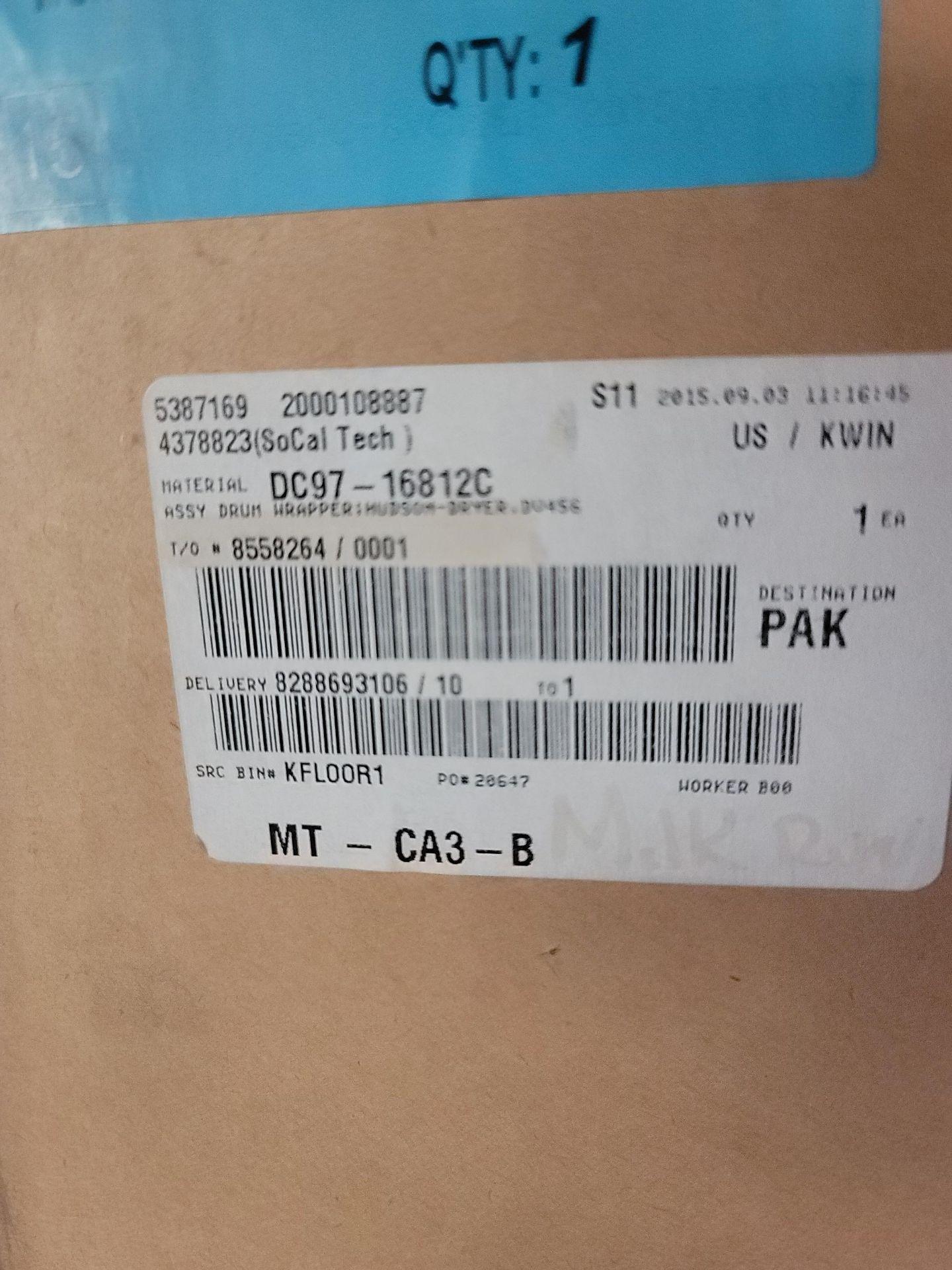 LOT - (1) SHELF OF BOXED APPLIANCE REPLACEMENT PARTS, APPROX. (13) CARTONS - Image 3 of 8