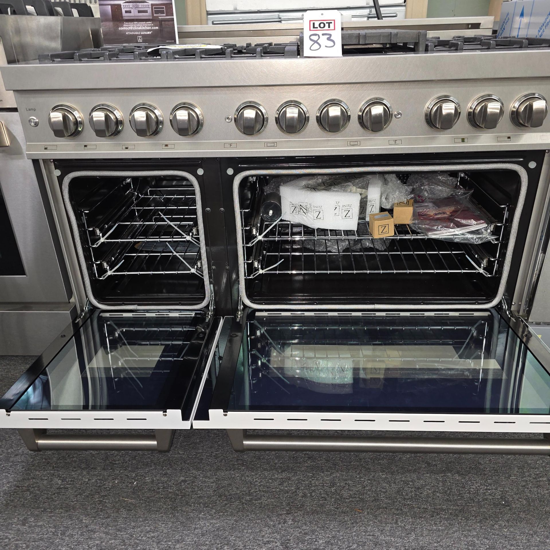 ZLINE 48" FREESTANDING PROFESSIONAL DUAL FUEL RANGE W/ (6) GAS BURNERS PLUS GRIDDLE AND 4.0 CU. - Image 3 of 4