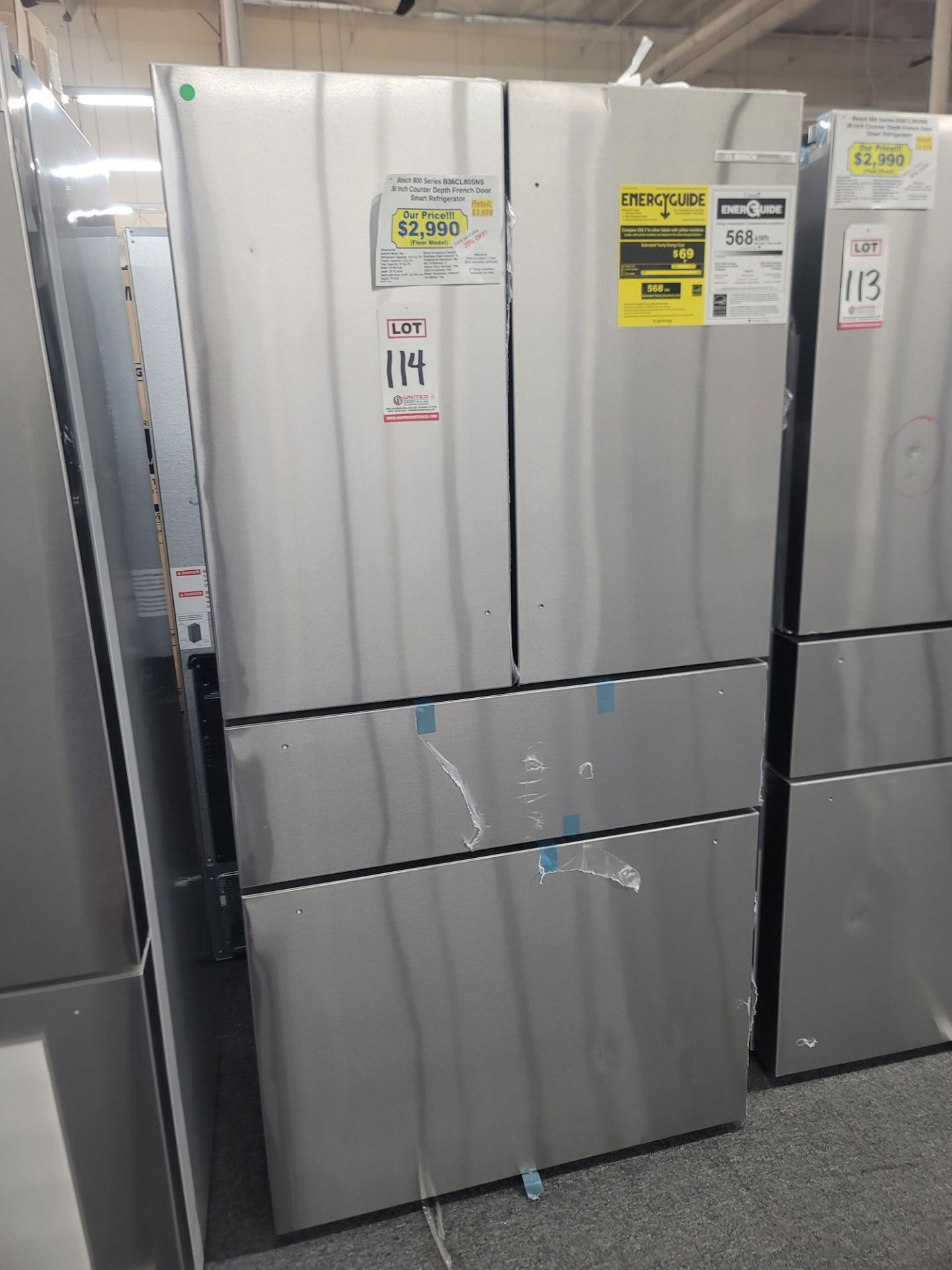 BOSCH 800 SERIES 36" SMART COUNTER DEPTH FRENCH DOOR 14.5 CU. FT. REFRIGERATOR / 6.0 CU. FT. FREEZER