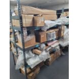 LOT - 8' SHELF UNIT W/ CONTENTS OF APPLIANCE REPLACEMENT PARTS