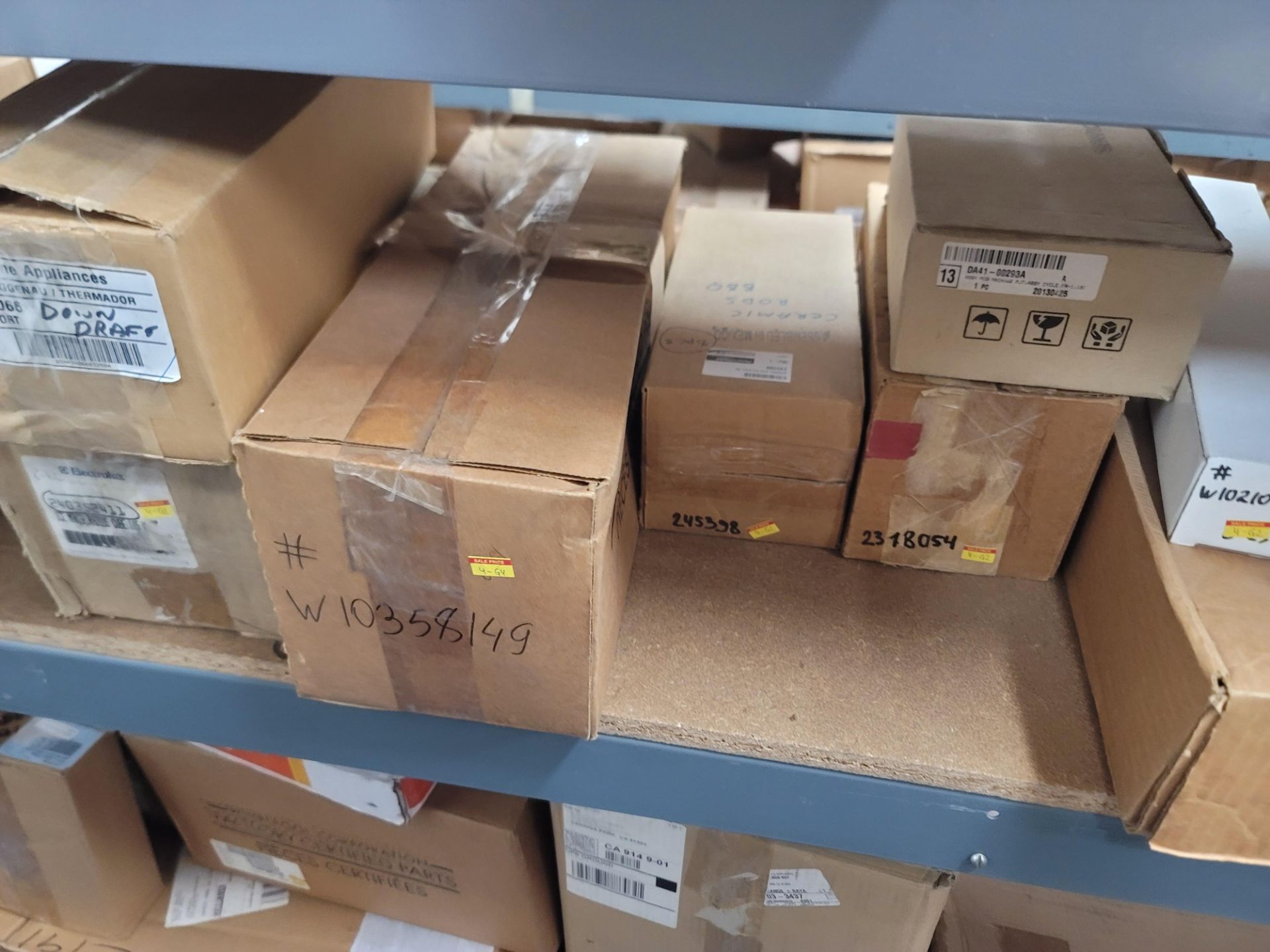 LOT - 8' SHELF UNIT W/ CONTENTS OF APPLIANCE REPLACEMENT PARTS - Image 14 of 18