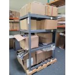 LOT - SHELF UNIT, 3' X 4', W/ CONTENTS OF CAR PARTS