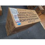 GE 28" LAUNDRY PEDESTAL W/ 13" HT, IN WHITE, MODEL GFP1328SKWW, IN ORIGINAL CARTON