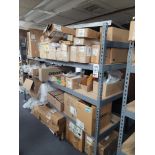 LOT - 8' SHELF UNIT W/ CONTENTS OF APPLIANCE REPLACEMENT PARTS