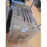 KITCHENAID 36" ISLAND CHIMNEY RANGE HOOD, MODEL KVIB606DSS, IN ORIGINAL CARTON