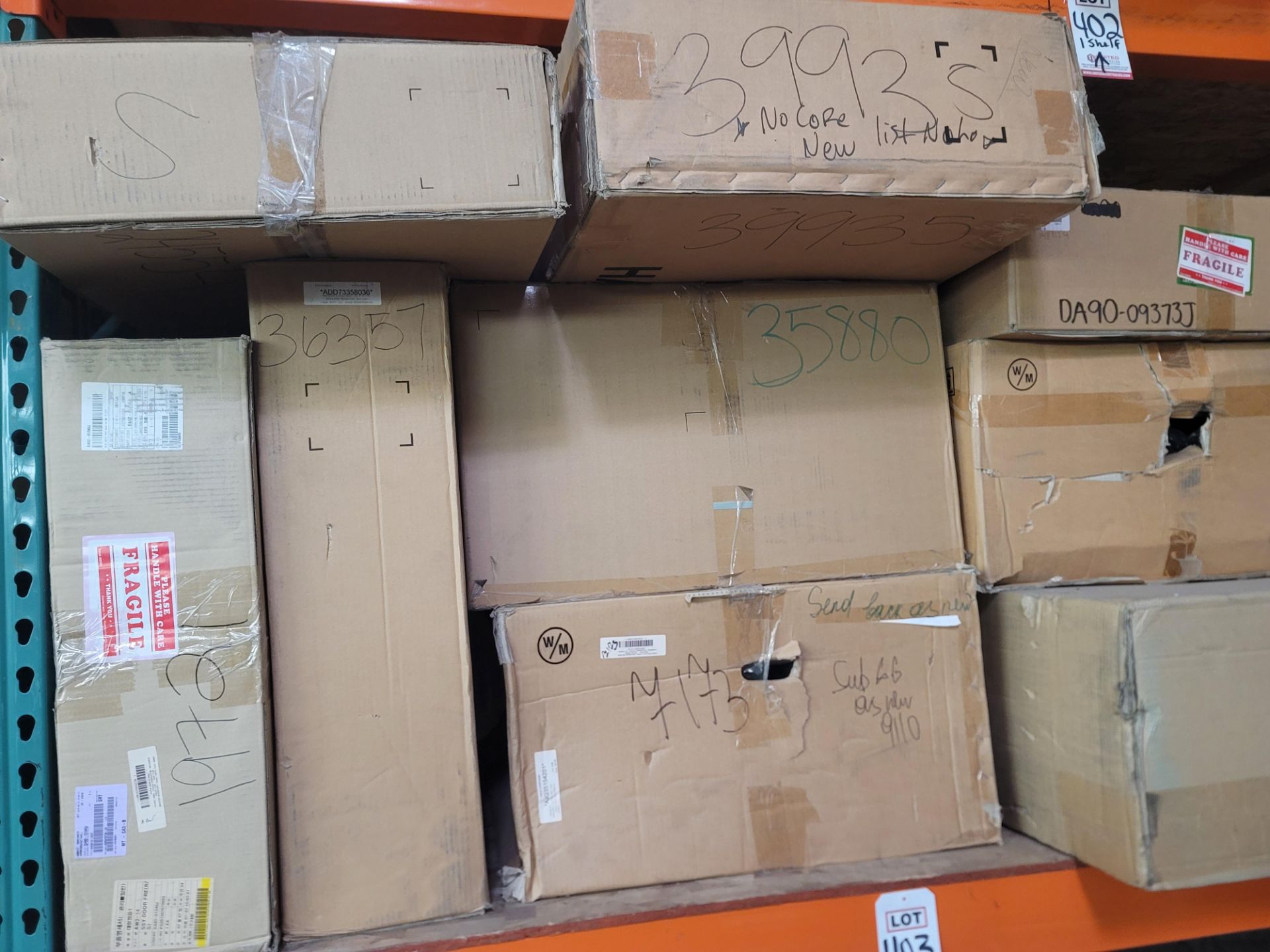 LOT - SHELF OF BOXED APPLIANCE REPLACEMENT PARTS, APPROX. (13) CARTONS - Image 2 of 3