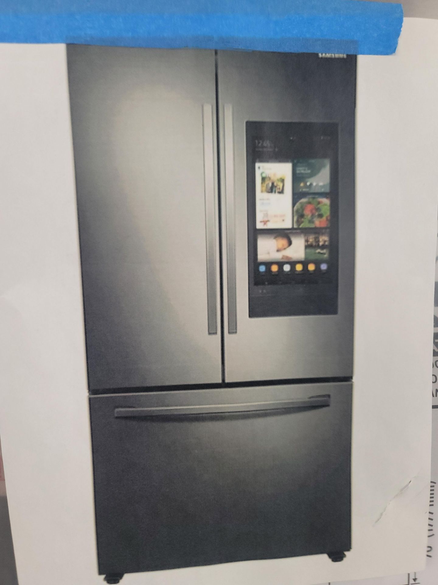 SAMSUNG 36" SMART FAMILY HUB FRENCH DOOR 19.1 CU. FT. REFRIGERATOR / 8.6 CU. FT. FREEZER / 27.7 - Image 2 of 3