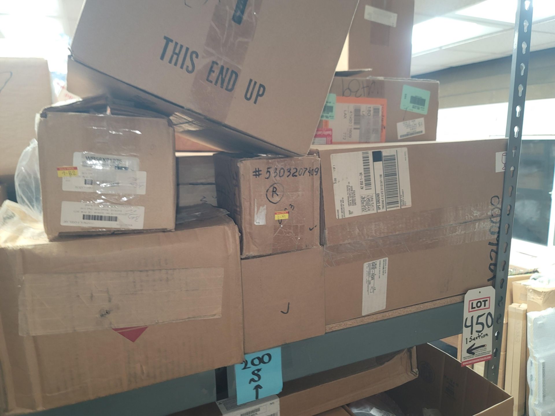 LOT - 8' SHELF UNIT W/ CONTENTS OF APPLIANCE REPLACEMENT PARTS - Image 5 of 19