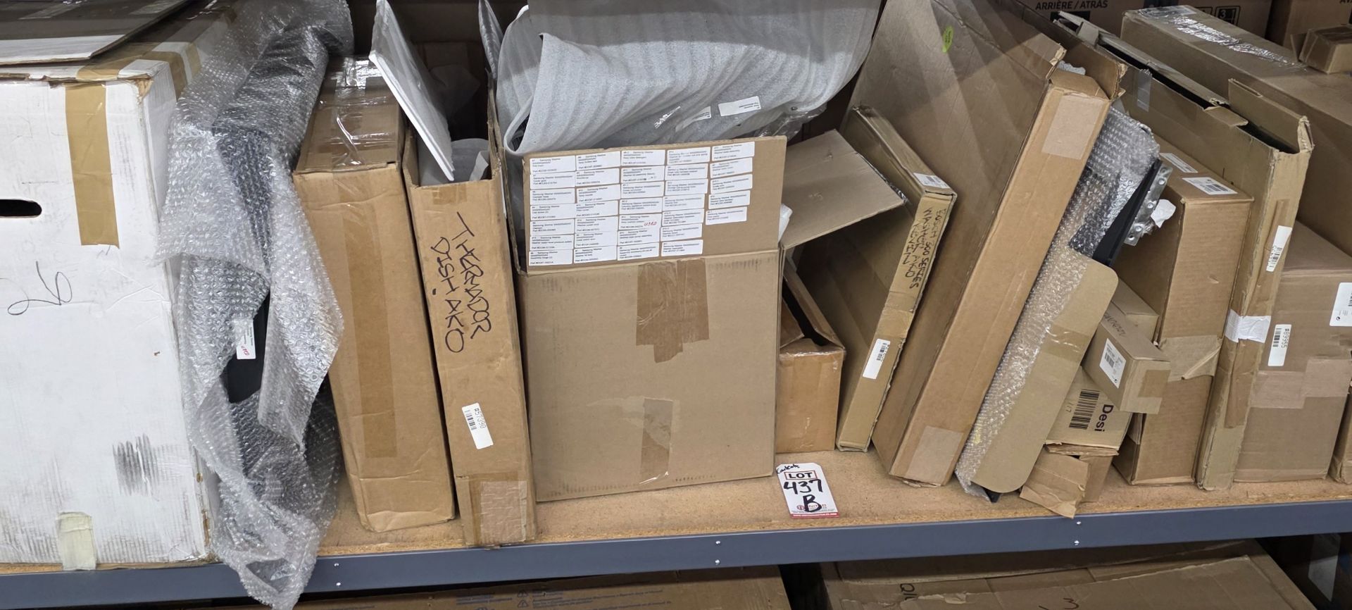 LOT - CONTENTS OF (1) 8' X 4' SHELF, TO INCLUDE APPLIANCE REPLACEMENT PARTS