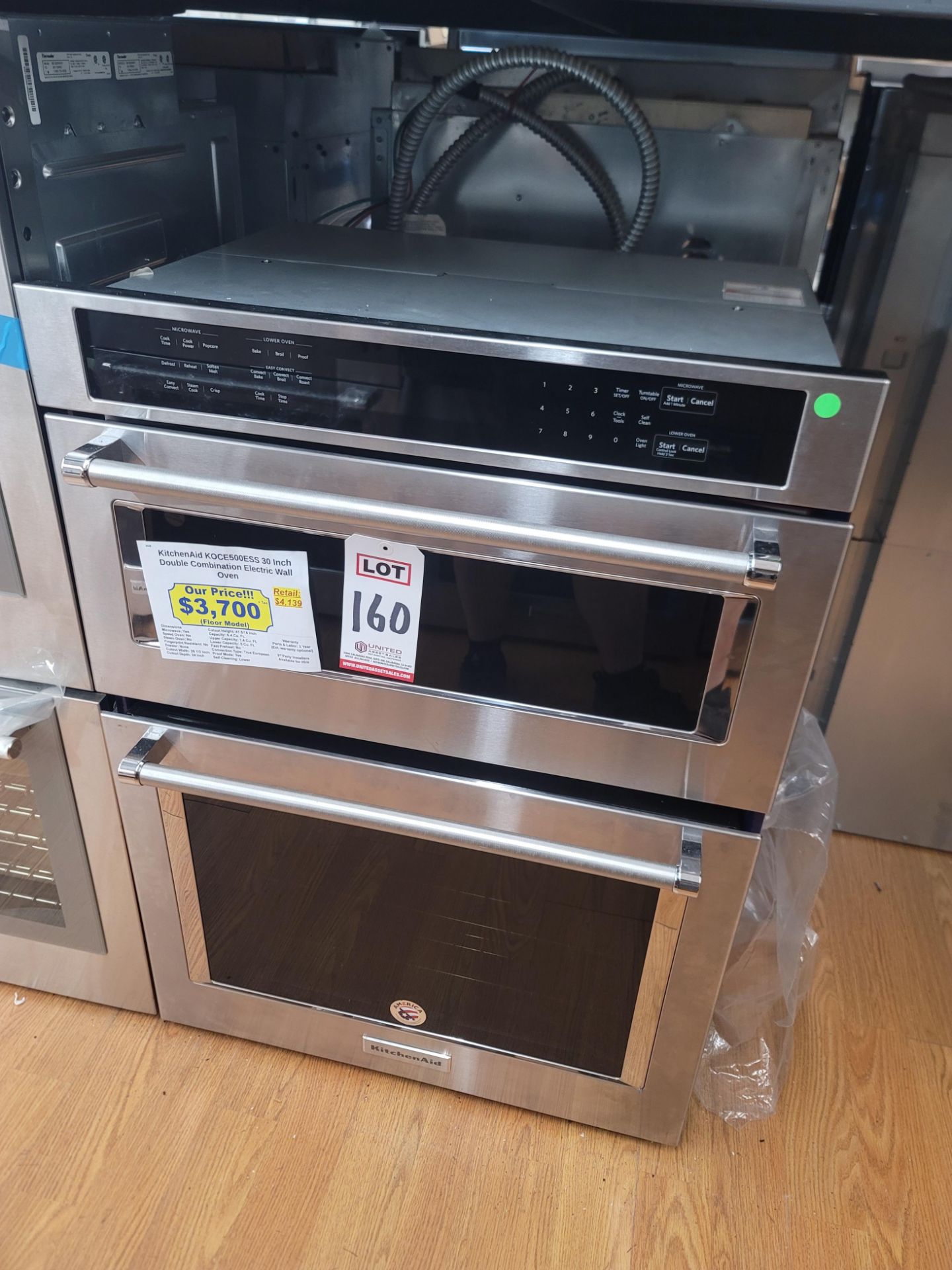 KITCHENAID 30" DOUBLE COMBINATION MICROWAVE & ELECTRIC WALL OVEN IN STAINLESS STEEL, CAPACITY: MICRO