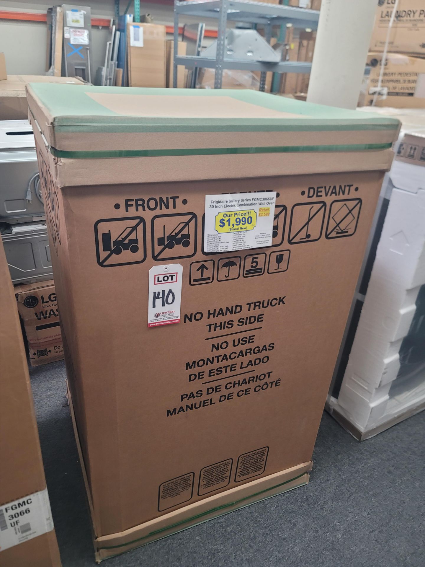 FRIGIDAIRE GALLERY SERIES 30" ELECTRIC COMBINATION MICROWAVE & WALL OVEN IN STAINLESS STEEL, MODEL