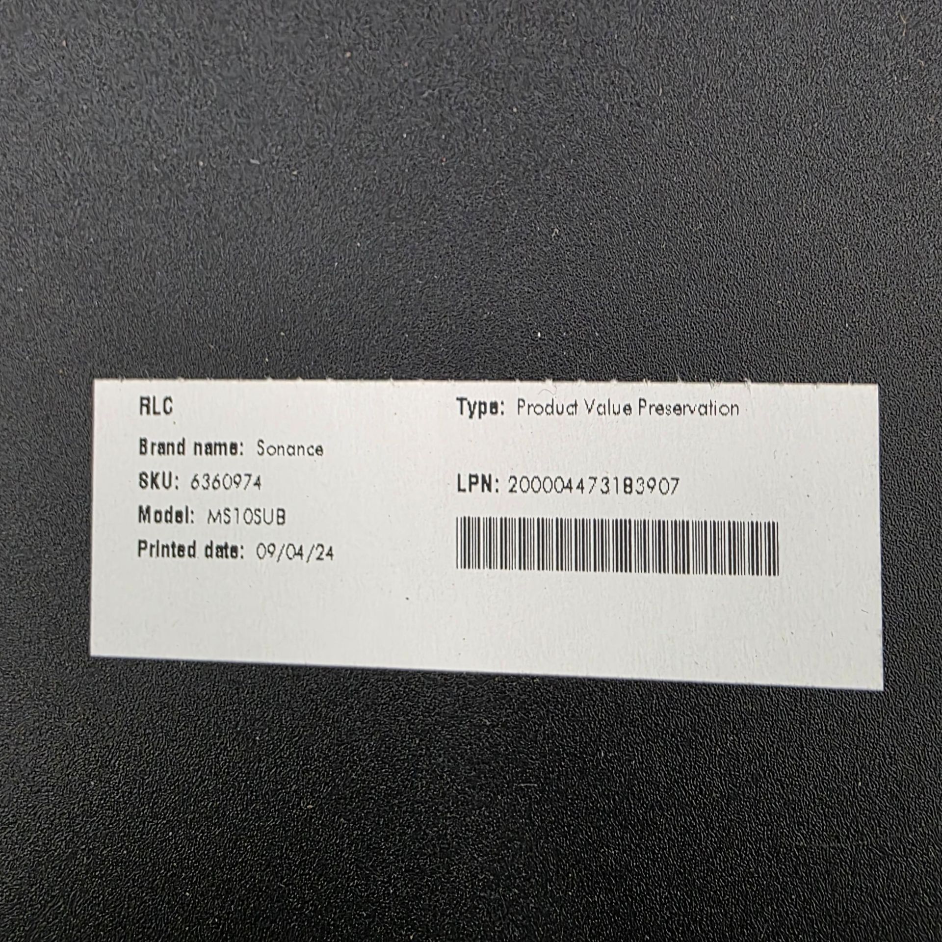 SONANCE 10" 275 WATT POWERED SUBWOOFER, MODEL MS10SUB - Image 3 of 3
