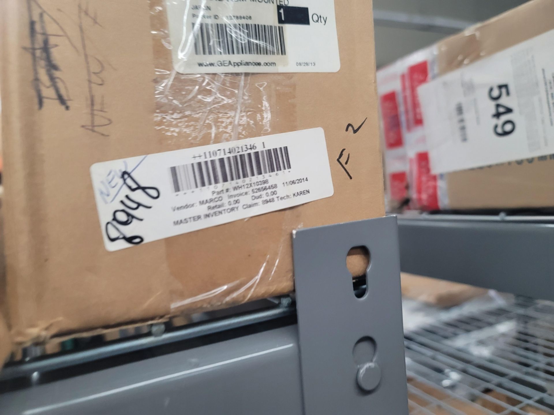 LOT - SHELF UNIT, 49" X 37" X 6' HT, W/ CONTENTS OF APPLIANCE REPLACEMENT PARTS - Image 11 of 14