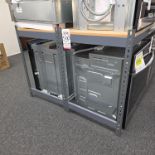 LOT - (4) SHELF UNITS, 8' X 2' X 3' HT, CONTENTS NOT INCLUDED, (DELAYED PICKUP UNTIL WEDNESDAY,