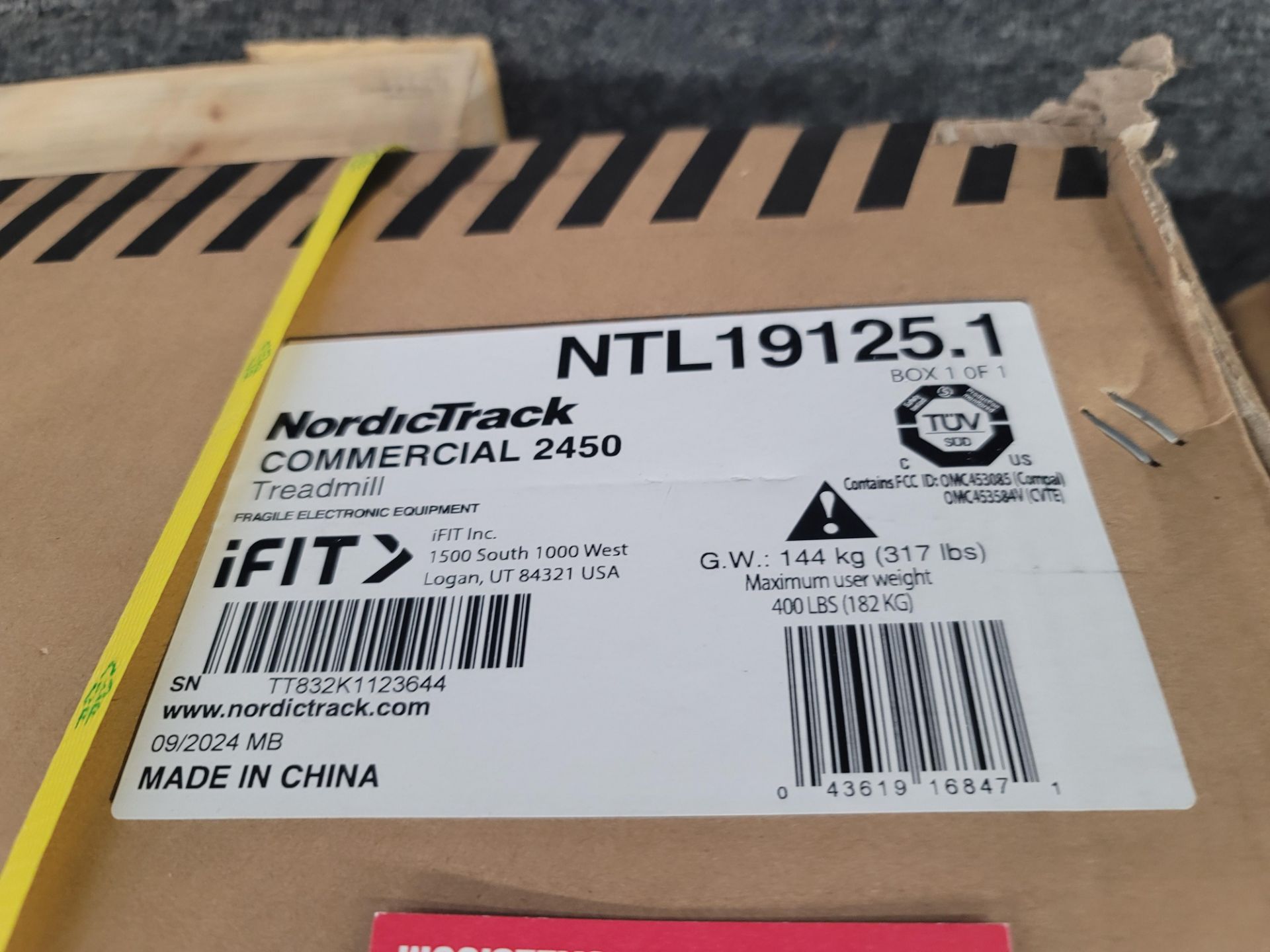 NORDICTRACK COMMERCIAL 2450 TREADMILL IN BLACK, MODEL NTL19125.1, STILL IN BOX - Image 2 of 2