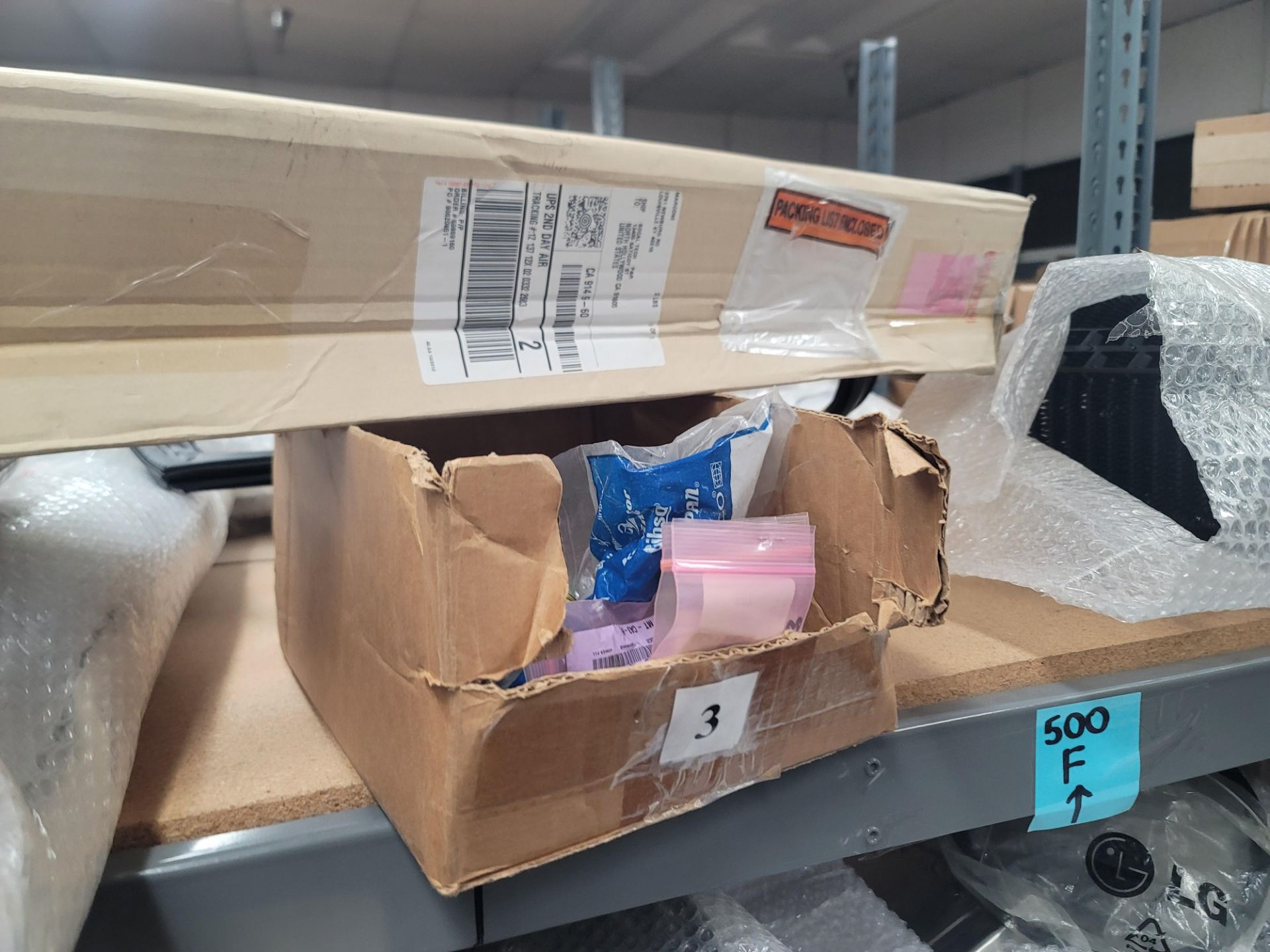 LOT - 8' SHELF UNIT W/ CONTENTS OF APPLIANCE REPLACEMENT PARTS - Image 5 of 17