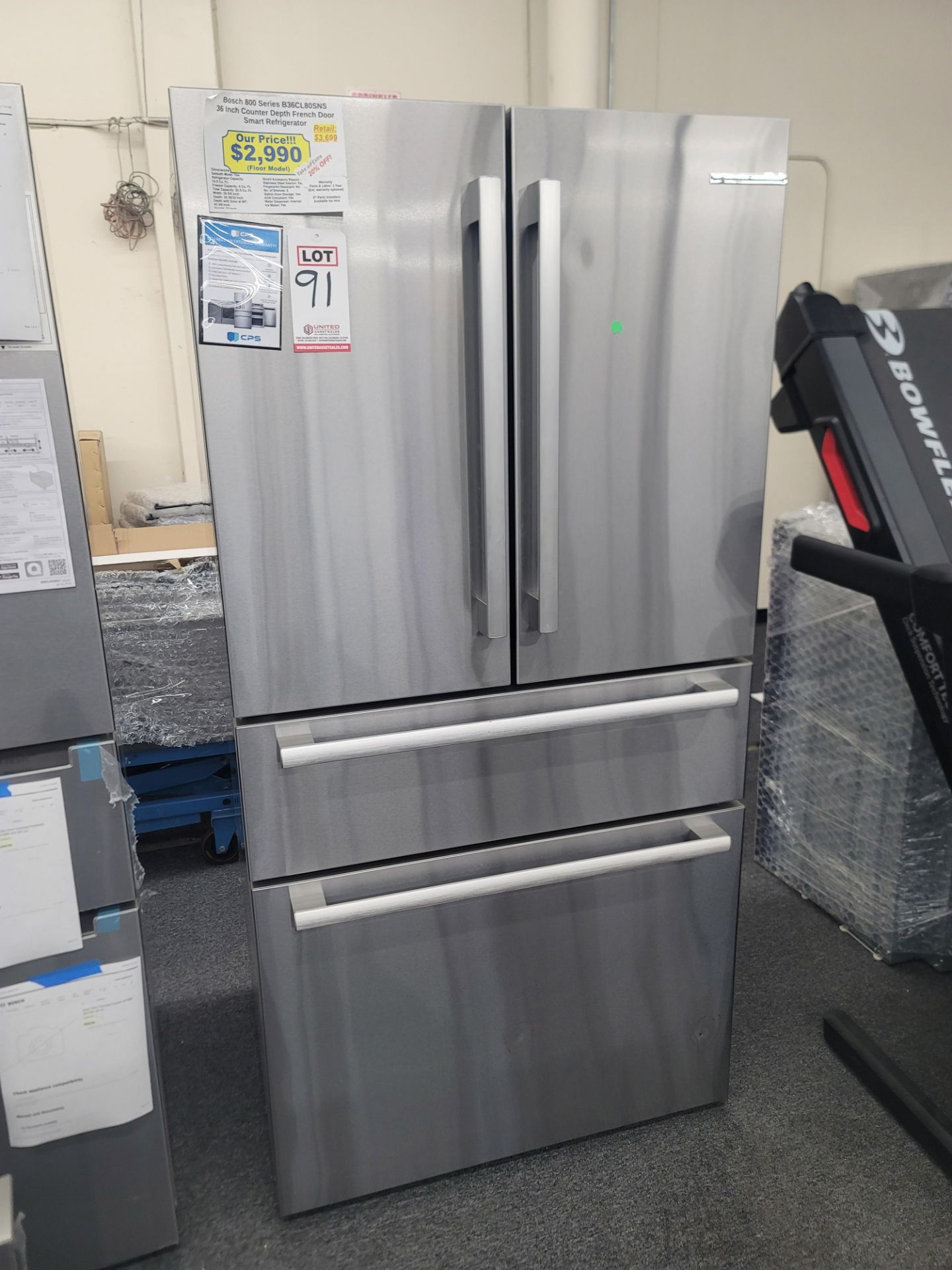 BOSCH 800 SERIES 36" SMART COUNTER DEPTH FRENCH DOOR 14.5 CU. FT. REFRIGERATOR / 6.0 CU. FT. FREEZER