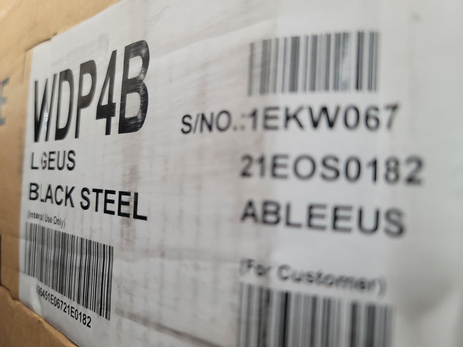 LG 27" LAUNDRY PEDESTAL W/ 13-3/5" HT, IN BLACK STEEL, MODEL WDP4B, IN ORIGINAL CARTON - Image 2 of 2