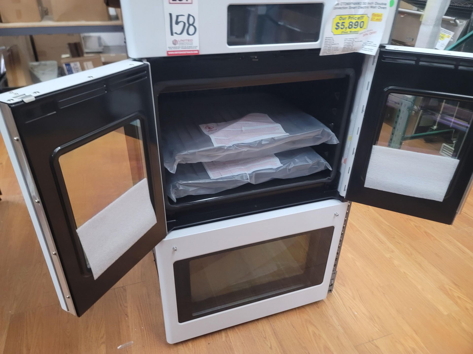 CAFE 30" DOUBLE CONVECTION SMART ELECTRIC WALL OVEN IN WHITE, CAPACITY: UPPER 5.0 CU. FT. / LOWER - Image 2 of 4