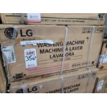 LG 27" SIDEKICK PEDESTAL WASHER IN BLACK STEEL, 1.0 CU. FT. CAPACITY, MODEL WD100CB, IN ORIGINAL