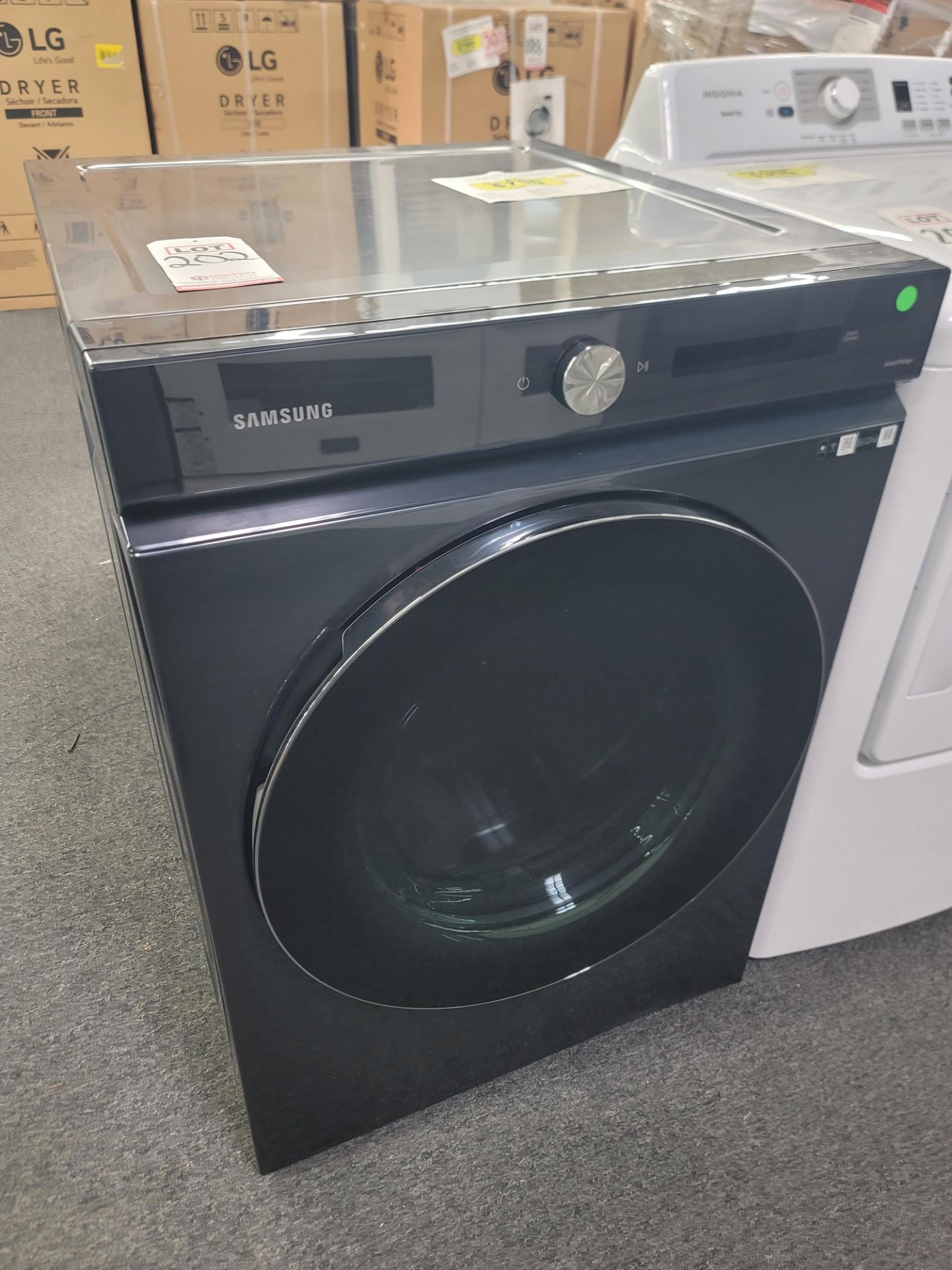 SAMSUNG BESPOKE 27" SMART ELECTRIC DRYER IN BLACK, 7.6 CU. FT. CAPACITY, STACKABLE, MODEL