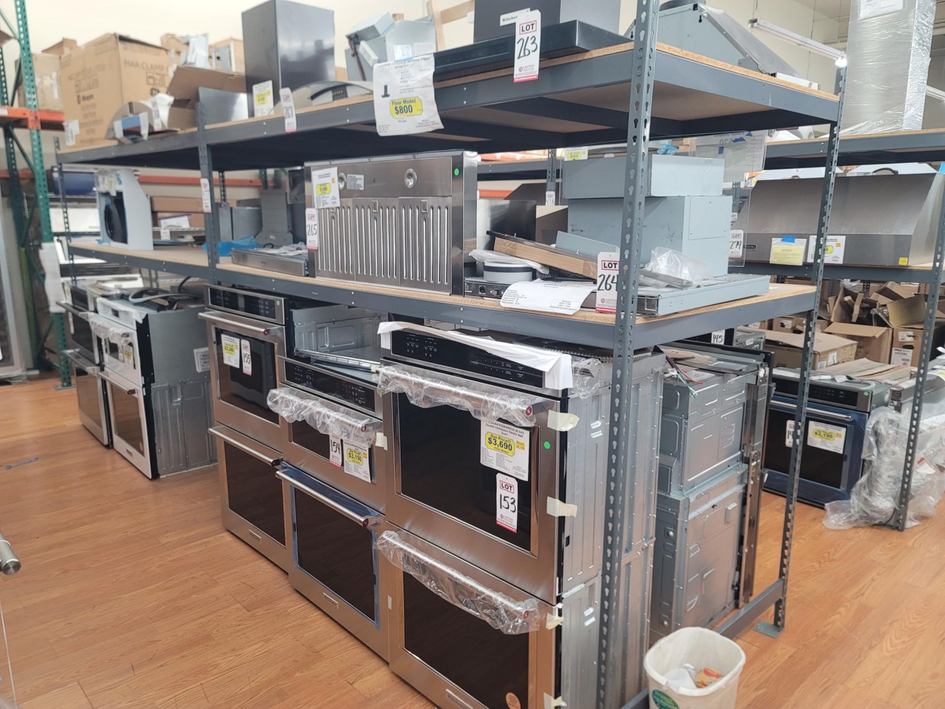 LOT - (2) SHELF UNITS, 8' X 4' X 7' HT, CONTENTS NOT INCLUDED, (DELAYED PICKUP UNTIL WEDNESDAY,