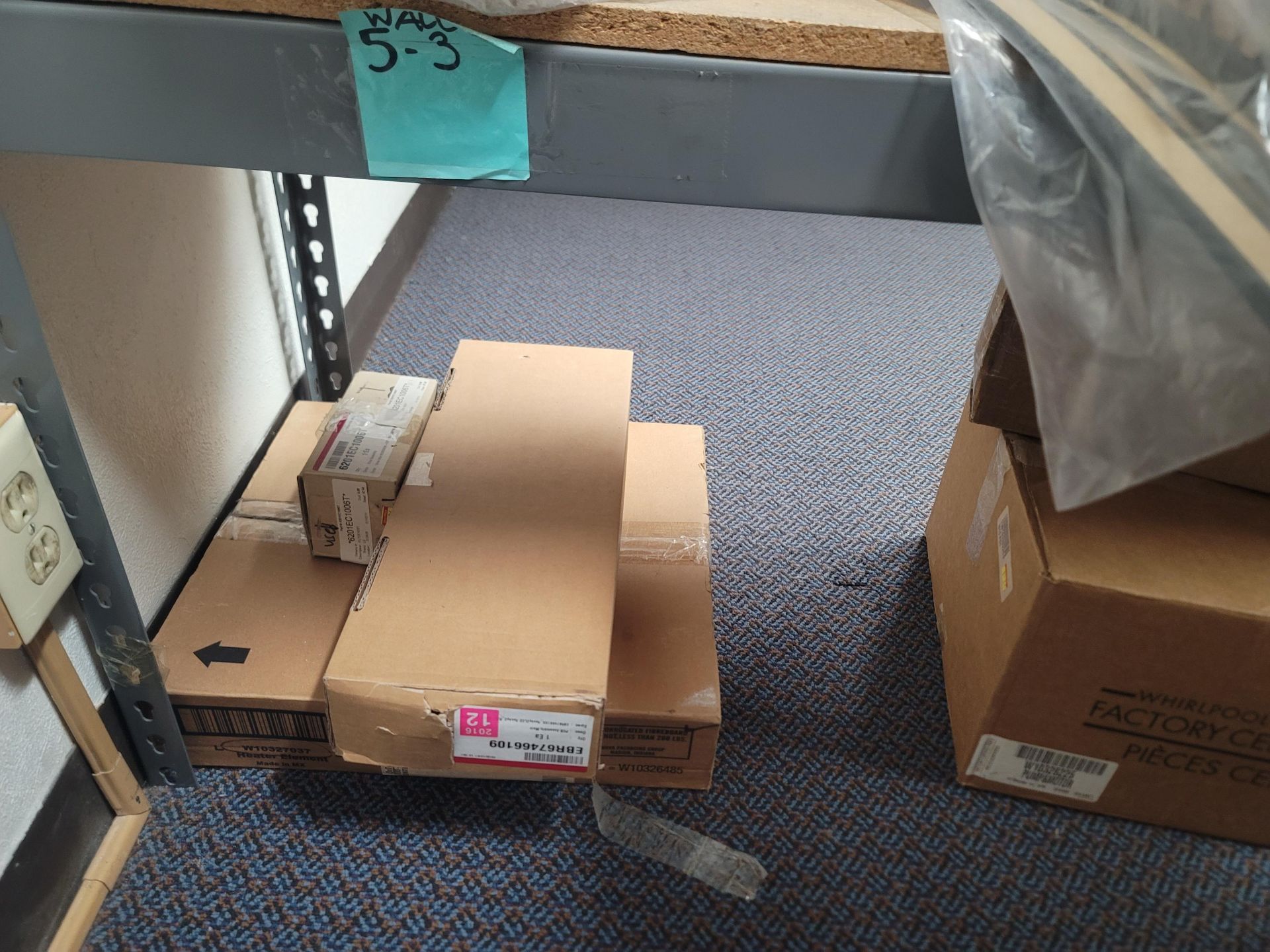 LOT - 8' SHELF UNIT W/ CONTENTS OF APPLIANCE REPLACEMENT PARTS - Image 14 of 17