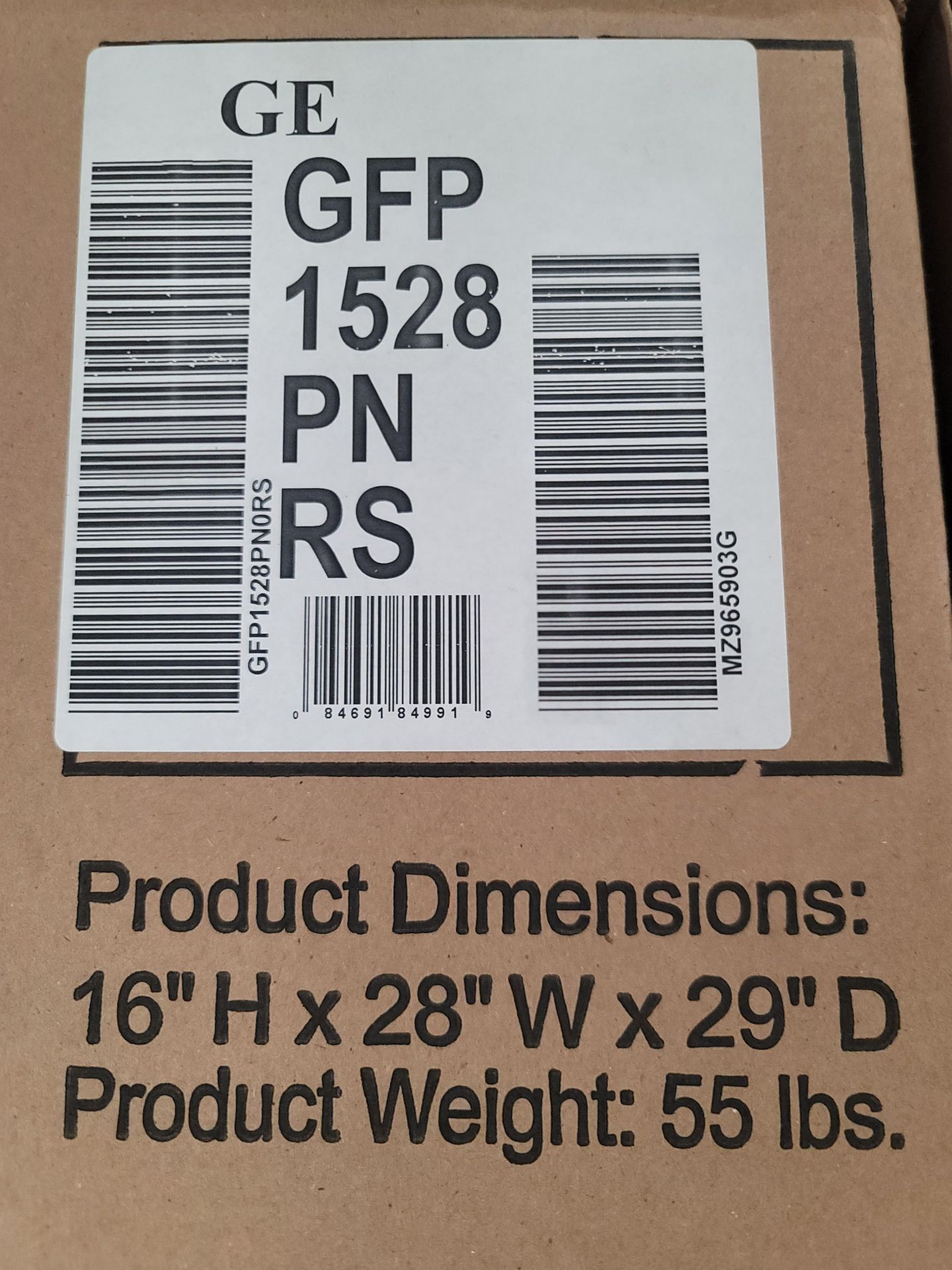 GE 28" LAUNDRY PEDESTAL W/ 16" HT, IN SAPHIRE BLUE, MODEL GFP1528PNRS, IN ORIGINAL CARTON - Image 2 of 2