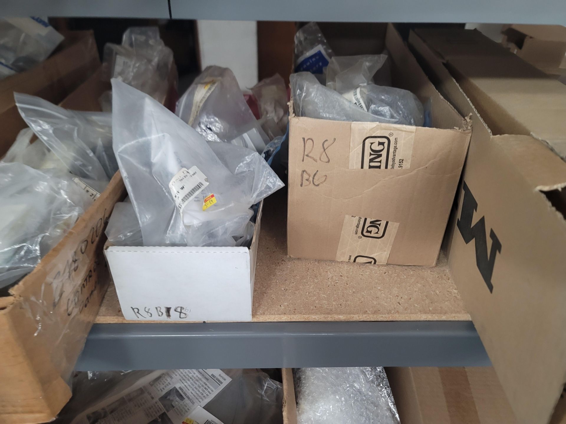 LOT - 8' SHELF UNIT W/ CONTENTS OF APPLIANCE REPLACEMENT PARTS - Image 7 of 17