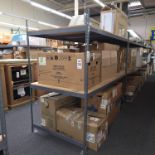 LOT - (4) SHELF UNITS, 8' X 4' X 7' HT, CONTENTS NOT INCLUDED, (DELAYED PICKUP UNTIL WEDNESDAY,