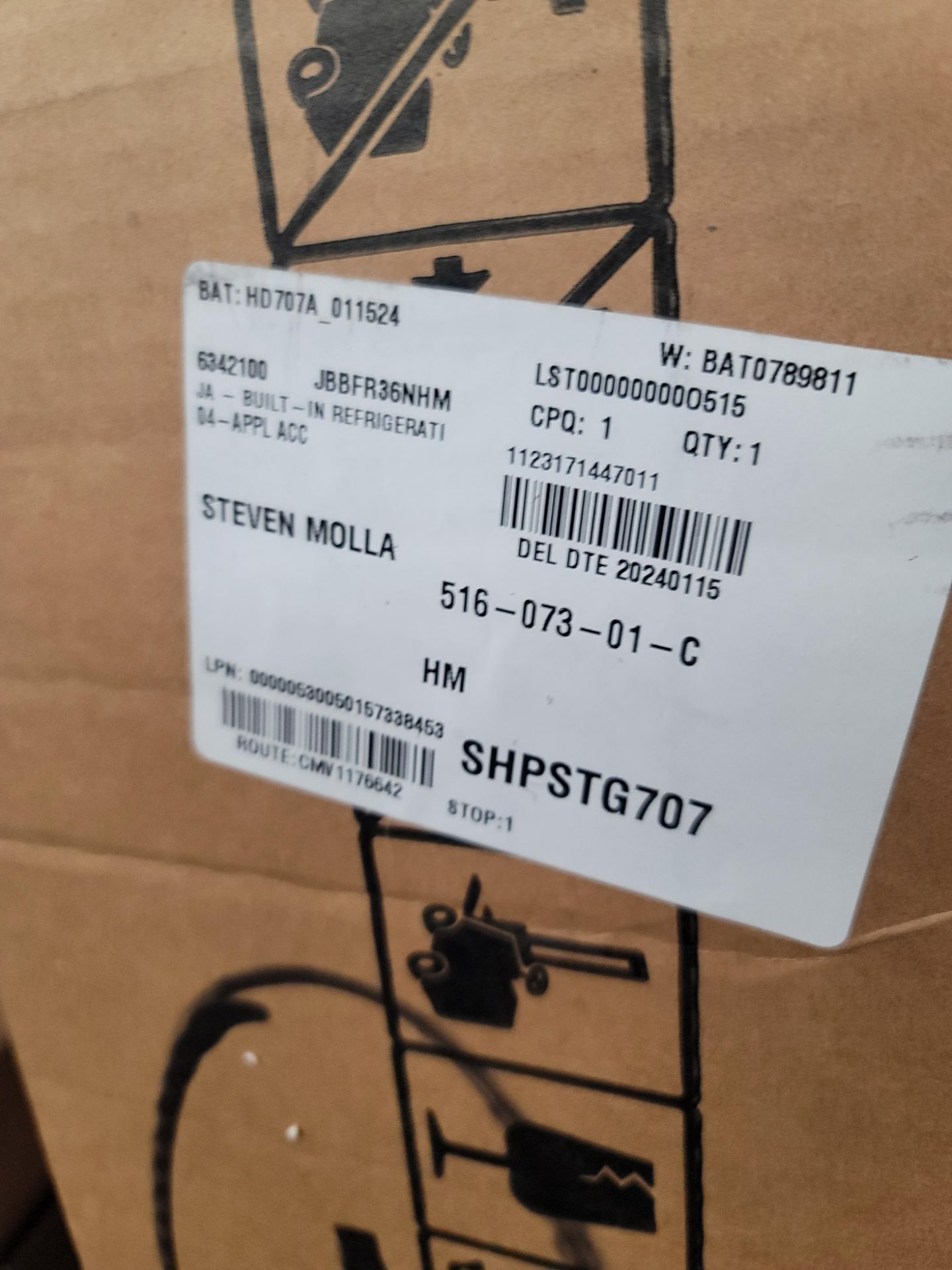 LOT - APPLIANCE DOORS, DOOR PANELS, ETC., APPROX (12) PIECES - Image 6 of 8