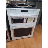 KITCHENAID 30" BUILT-IN COMBINATION MICROWAVE & WALL OVEN IN WHITE AND CHROME, CAPACITY: MICRO 1.4