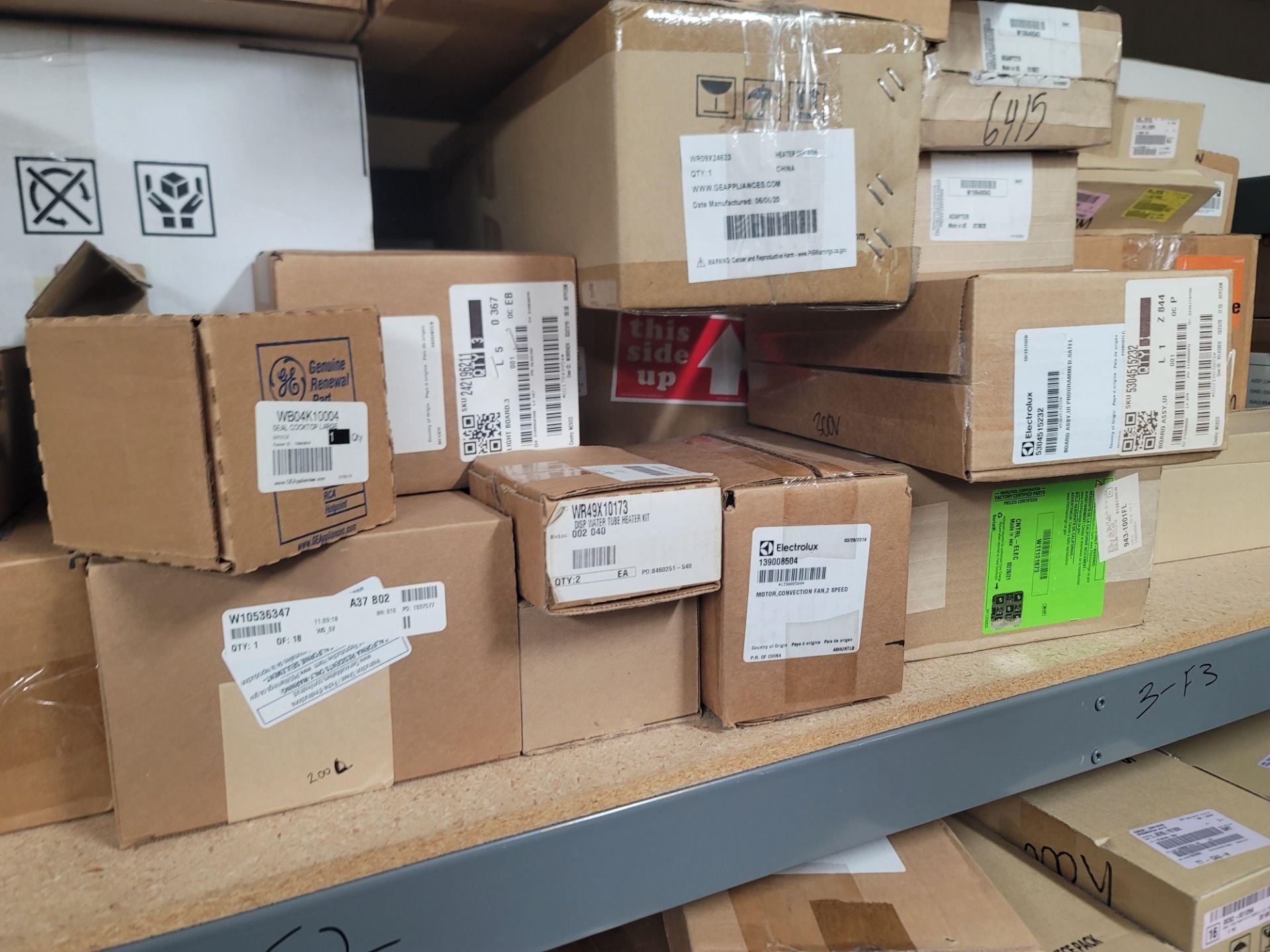 LOT - 8' SHELF UNIT W/ CONTENTS OF APPLIANCE REPLACEMENT PARTS - Image 7 of 23