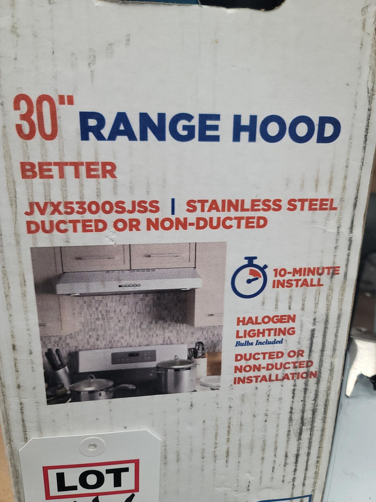 GE 30" UNDER CABINET RANGE HOOD IN STAINLESS STEEL, MODEL JVX5300SJSS, IN ORIGINAL CARTON - Image 3 of 3