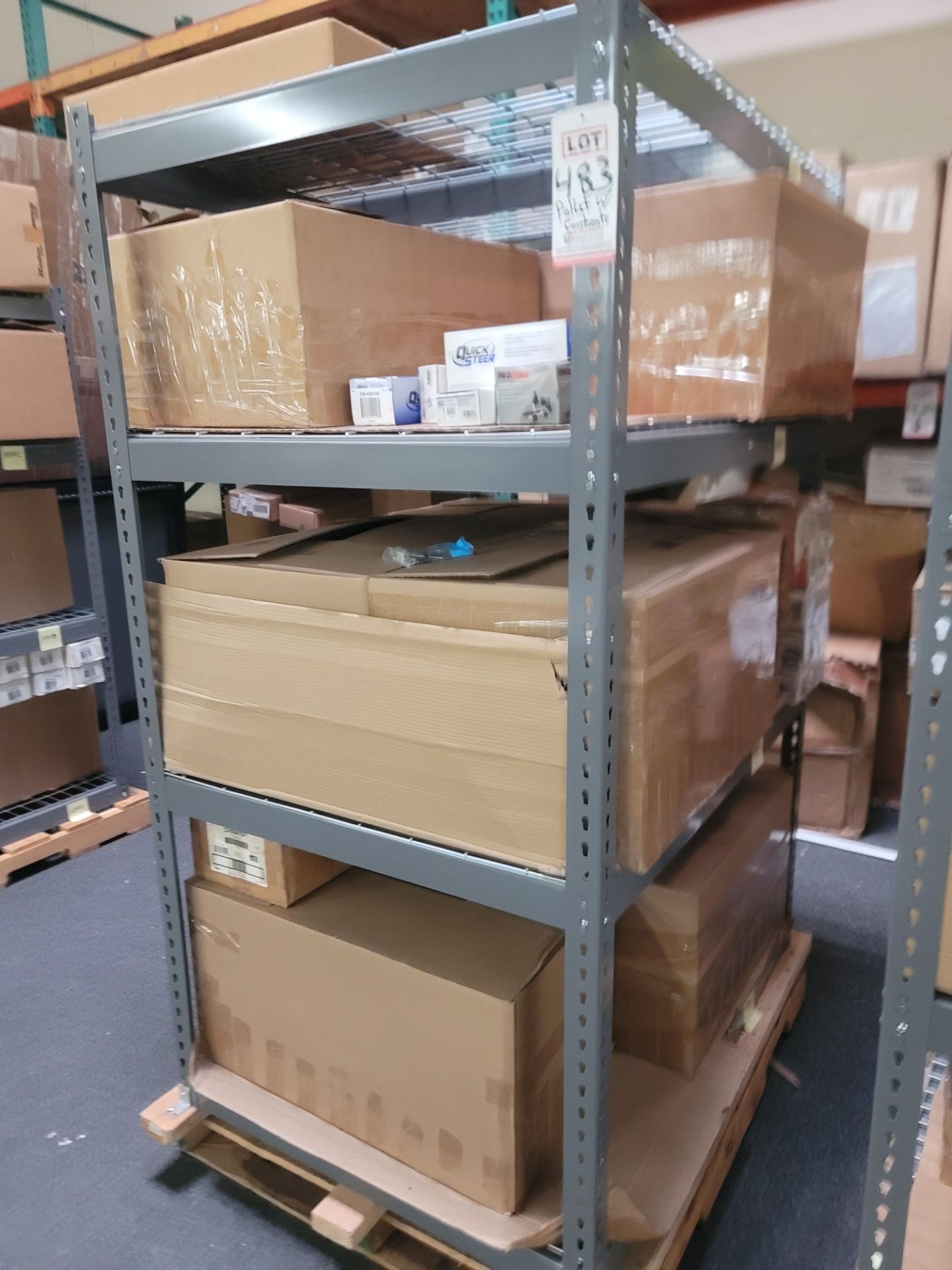 LOT - SHELF UNIT, 3' X 4', W/ CONTENTS OF CAR PARTS - Image 3 of 3