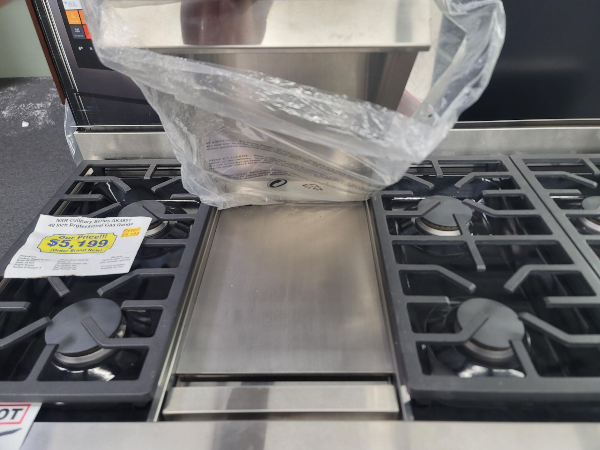 NXR CULINARY SERIES 48" PROFESSIONAL GAS RANGE W/ (6) BURNERS AND 4.5 CU. FT. OVEN CAPACITY IN - Image 2 of 5