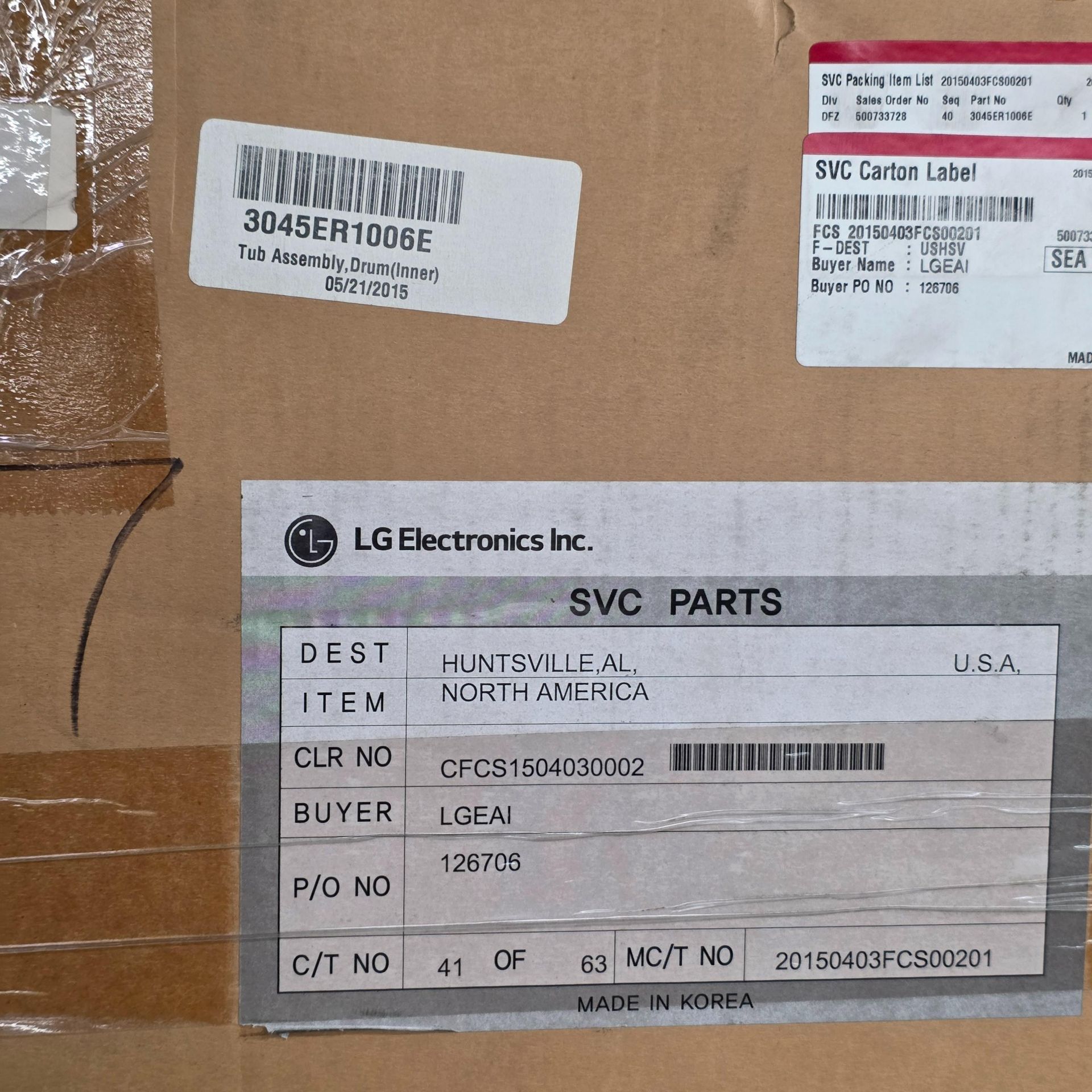 LOT - SHELF OF BOXED APPLIANCE REPLACEMENT PARTS, APPROX. (9) CARTONS - Image 7 of 9