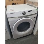 SAMSUNG 27" ELECTRIC DRYER IN WHITE, 7.5 CU. FT. CAPACITY, STACKABLE, MODEL DVE45T6000W