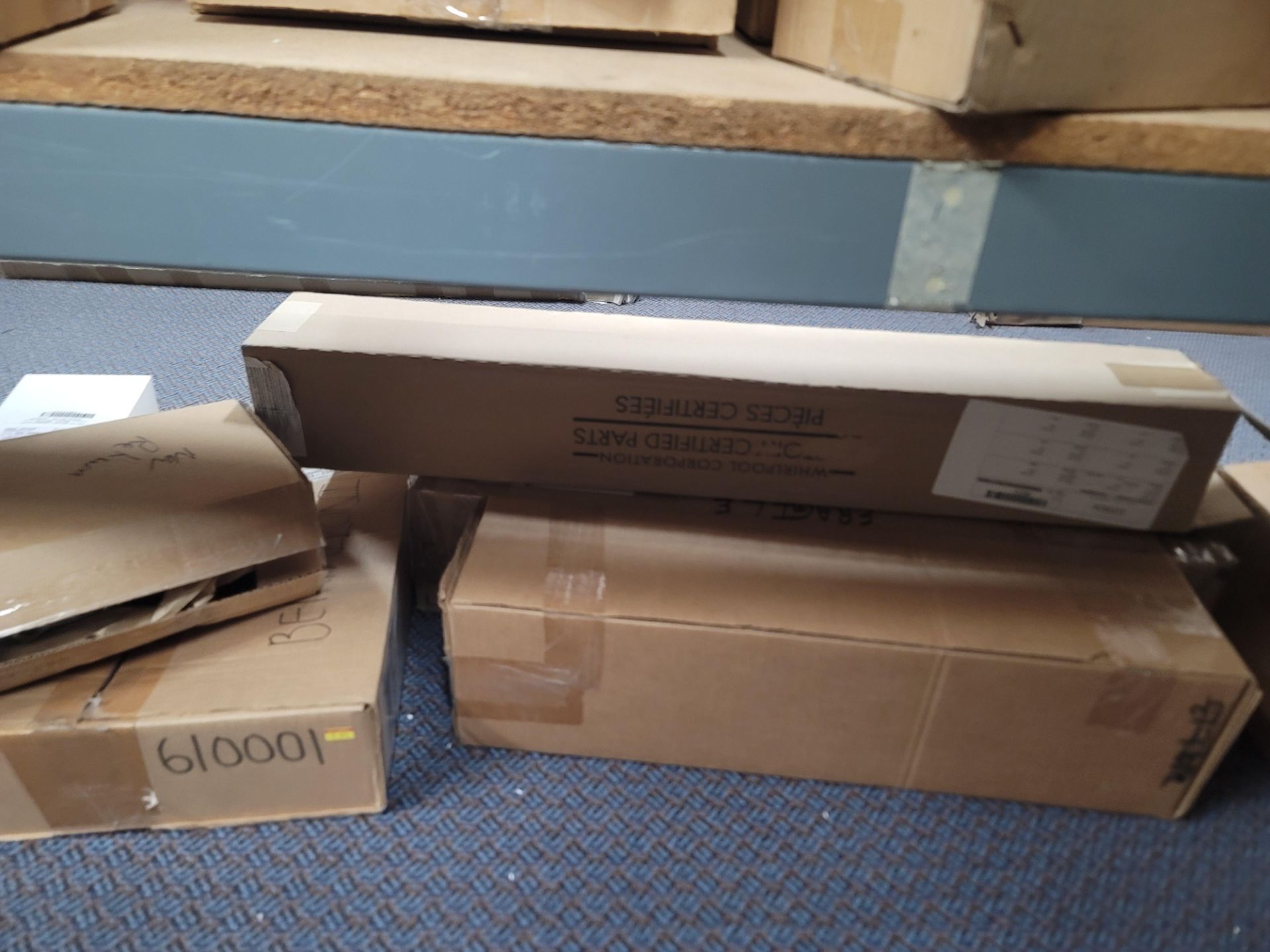 LOT - 8' SHELF UNIT W/ CONTENTS OF APPLIANCE REPLACEMENT PARTS - Image 18 of 19