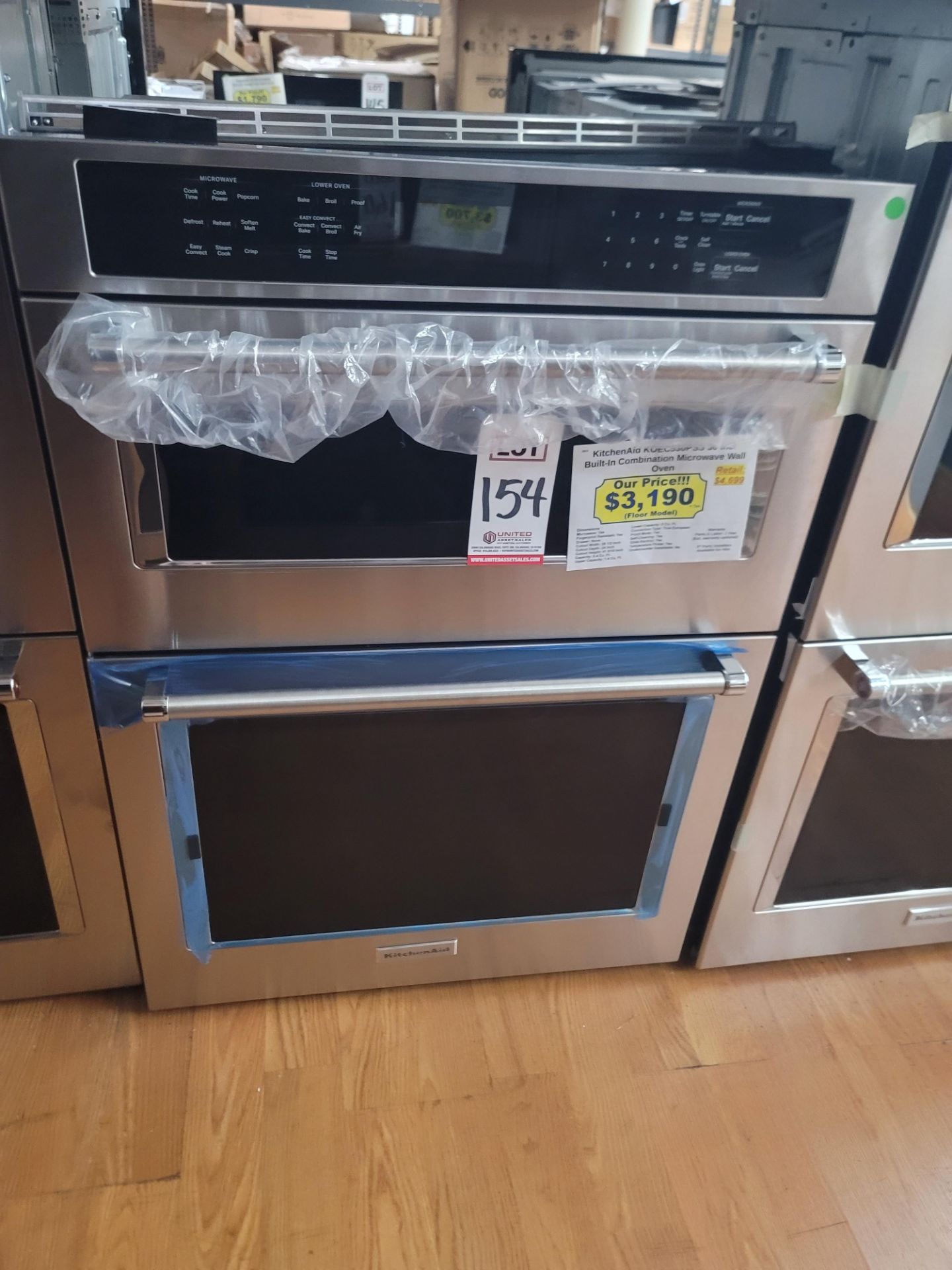 KITCHENAID 30" BUILT-IN COMBINATION MICROWAVE & WALL OVEN IN STAINLESS STEEL, CAPACITY: MICRO 1.4