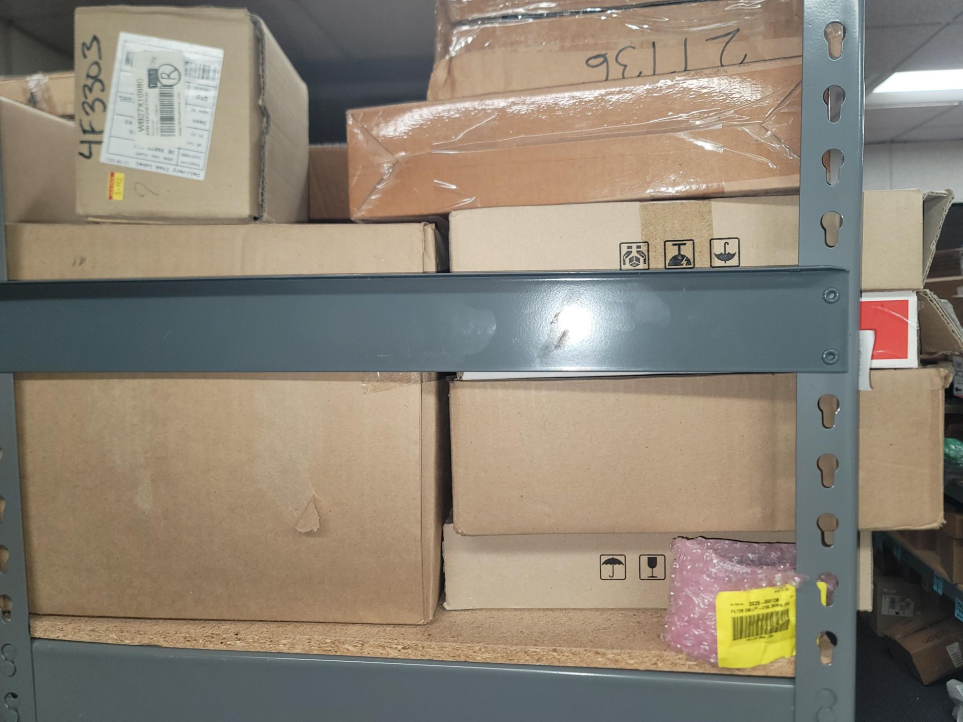 LOT - 8' SHELF UNIT W/ CONTENTS OF APPLIANCE REPLACEMENT PARTS - Image 2 of 16